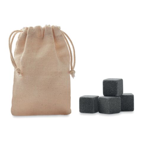 4 stone ice cubes in pouch