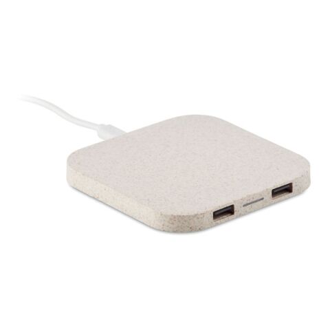 Hub charger wheat straw/ABS 5W beige | Without Branding | not available | not available | not available