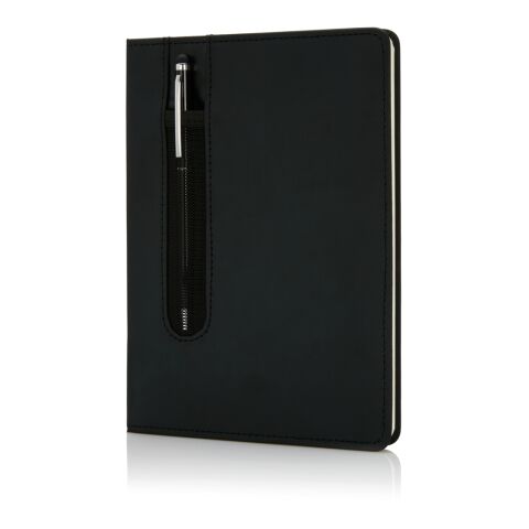 Standard hardcover PU A5 notebook with stylus pen