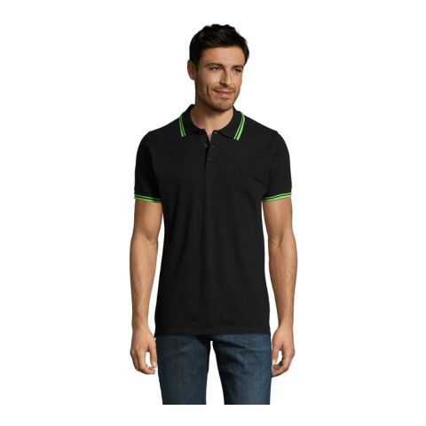 PASADENA MEN POLO 200 Black/Lime | M | 1-color Screen Print | ARM RIGHT | 100 mm x 70 mm | not available