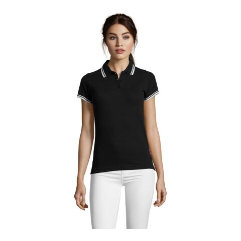 PASADENA WOMEN POLO 200 Black/White | XXL | 1-colour Screen printing | ARM RIGHT | 100 mm x 70 mm | not available