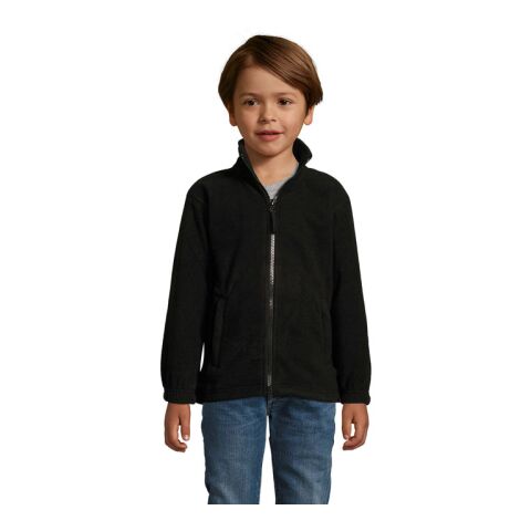 NORTH KIDS FLEECE JACKET Black | 5XL | 1-color Embroidery | ARM RIGHT | 50 mm x 50 mm | 40