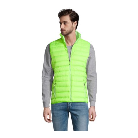 WAVE MEN Bodywarmer Neon Lime | XL | Embroidery | CHEST RIGHT | 100 mm x 50 mm | 60
