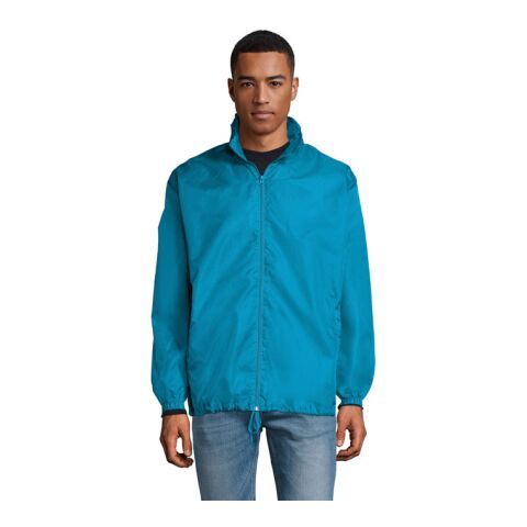 SHIFT UNISEX WINDBREAKER Aqua | M | 1-colour Screen printing | ARM RIGHT | 100 mm x 70 mm