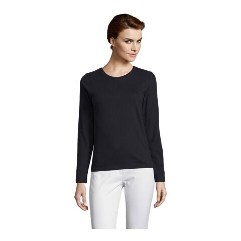 IMPERIALwomen lsl 190g Deep Black | M | 1-color Screen Print | BACK | 250 mm x 400 mm | not available