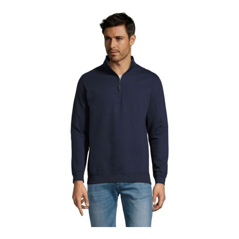 STAN ZIP COLLAR SWEAT 260 French Navy | XL | 1-color Screen Print | CHEST | 100 mm x 100 mm | not available