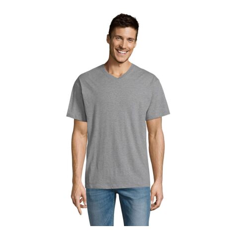 VICTORY V-NECK T-SHIRT 150 Grey Melange | M | 1-color Screen Print | BACK | 280 mm x 400 mm | not available