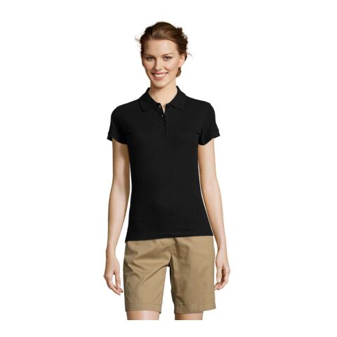 PEOPLE WOMEN&#039;S POLO 210 Black | S | 1-colour Screen printing | ARM LEFT | 100 mm x 70 mm | not available
