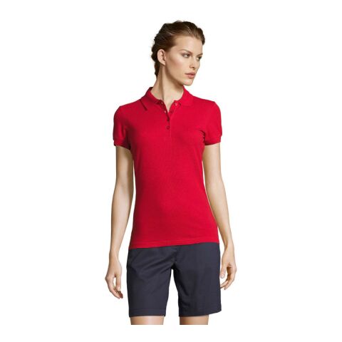 PEOPLE WOMEN&#039;S POLO 210 Red | M | 1-color Screen Print | CHEST | 100 mm x 100 mm | not available