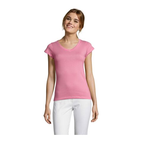 MOON WOMEN'S V-NECK T-SHIRT Orchid Pink | M | No Branding | not available | not available | not available