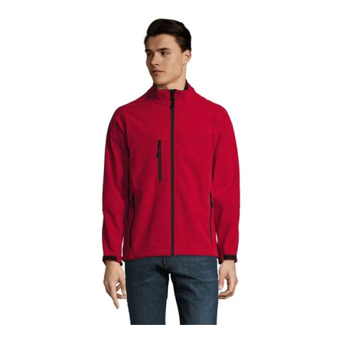 RELAX MEN SS JACKET 340g Pepper Red | M | Embroidery | ARM RIGHT | 80 mm x 80 mm | 80