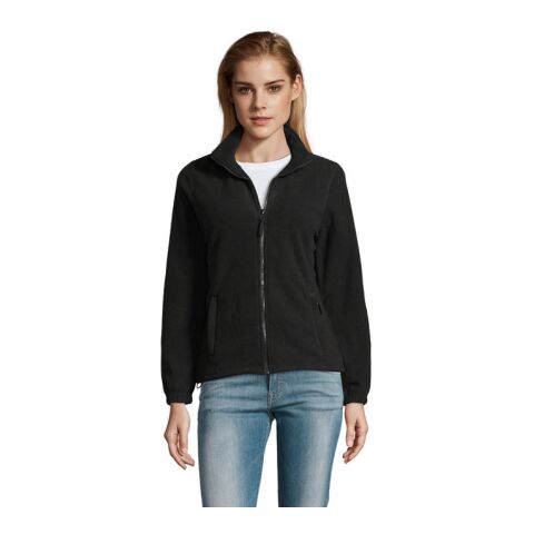 NORTH WOMEN ZIPPED FLEECE Black | S | 1-color Embroidery | ARM LEFT | 50 mm x 50 mm | 40