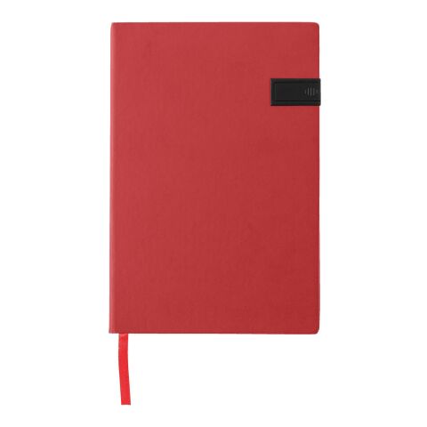 PU notebook with USB drive Lex red | No Branding | not available | not available