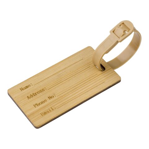 Bamboo luggage tag Shawn brown | No Branding | not available | not available