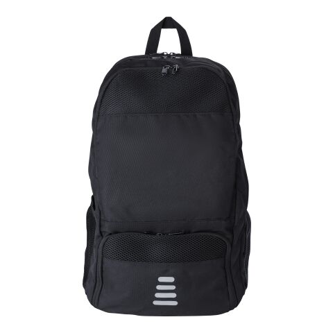 RPET polyester multi-functional backpack Sebastian black | No Branding | not available | not available