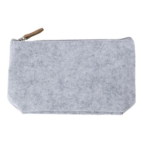 RPET felt toiletry bag Lucy light grey | No Branding | not available | not available