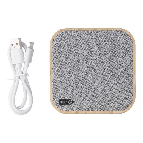 Bamboo wireless charger Moses grey | No Branding | not available | not available