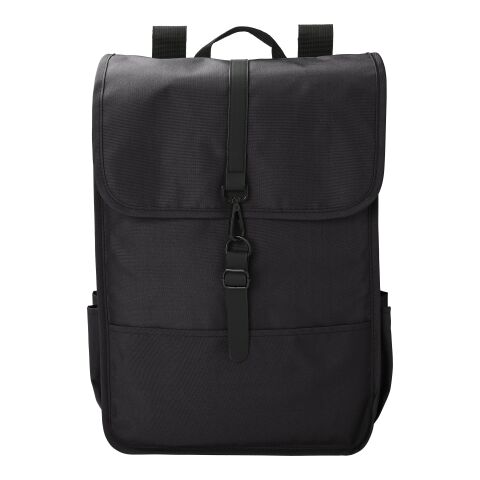 RPET Polyester (300D) flap backpack Lyric black | No Branding | not available | not available