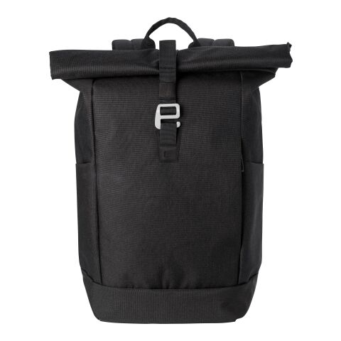 Polyester (600D) rolltop backpack Oberon black | No Branding | not available | not available
