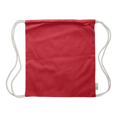 Recycled cotton drawstring bag Joy red | No Branding | not available | not available