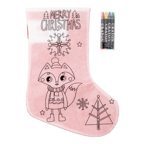 Nonwoven (80gr/m²) Christmas stocking Jasleen red/white | No Branding | not available | not available