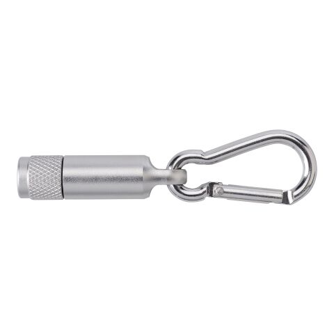 Aluminium mini torch with carabiner Tracy silver | No Branding | not available | not available