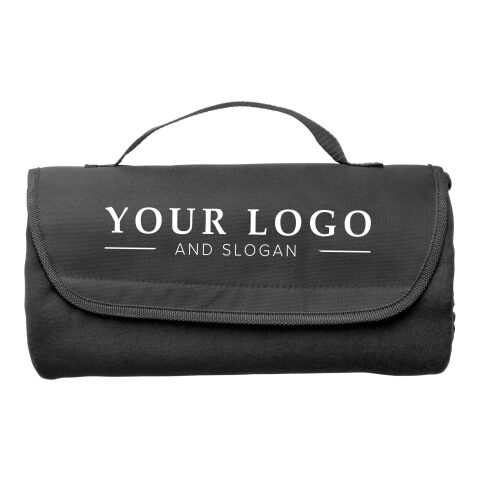 Fleece (165 g/m²) travel blanket Helga black | No Branding | not available | not available