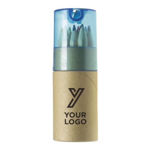 ABS and cardboard tube with pencils Terrence light blue | No Branding | not available | not available