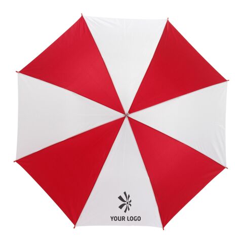 Polyester (190T) umbrella Russell red/white | No Branding | not available | not available