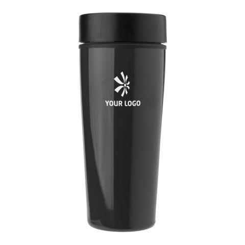 Stainless steel double walled travel mug Elisa black | No Branding | not available | not available