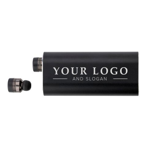 Aluminium 2-in-1 power bank Letitia black | No Branding | not available | not available