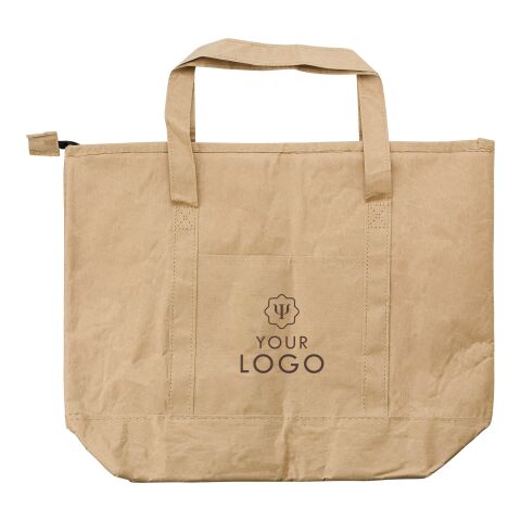 Laminated paper (80 gr/m²) cooler shopping bag Oakley brown | No Branding | not available | not available
