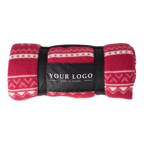 Polar fleece reindeer blanket (180 gr/m2) Jane red | No Branding | not available | not available