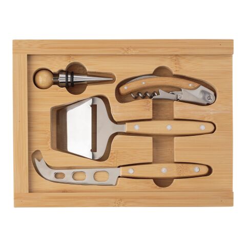 Bamboo Cheese and wine set Patrick brown | No Branding | not available | not available