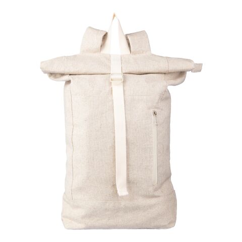 Hemp (280 gr/m2) roll-top backpack Margarete khaki | No Branding | not available | not available