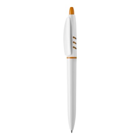 Stilolinea S30 plastic ballpen white/orange | No Branding | not available | not available