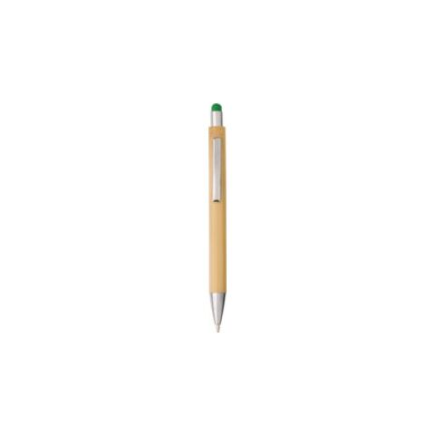 Bamboo and plastic ballpen Claire lime | No Branding | not available | not available