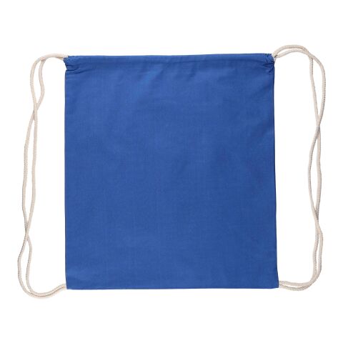 Oeko-Tex cotton (140 gsm) drawstring backpack Bridget blue | No Branding | not available | not available