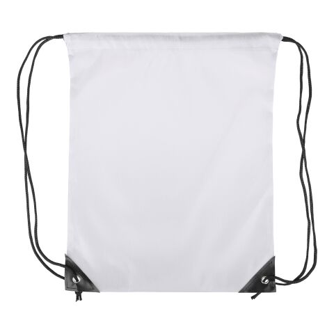 Polyester (210D) drawstring backpack Isolde white | No Branding | not available | not available