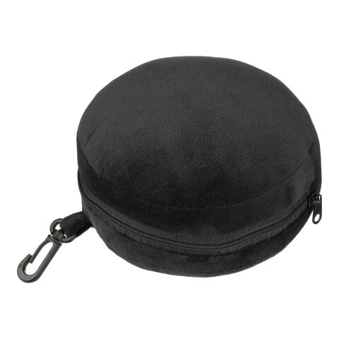 Polytester travel pillow Leontine black | No Branding | not available | not available