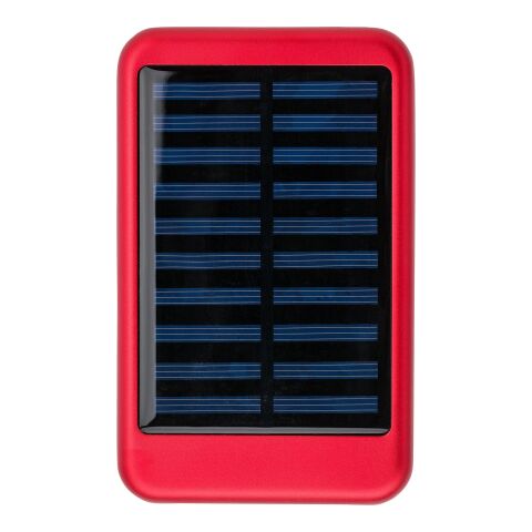 Aluminium solar power bank Tycho red | No Branding | not available | not available