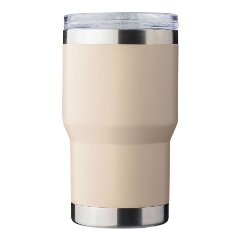 Recycled stainless steel double-walled travel mug (350 ml) Ayen beige | No Branding | not available | not available