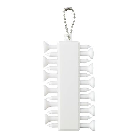 Recycled ABS golf tee set Aveline white | No Branding | not available | not available