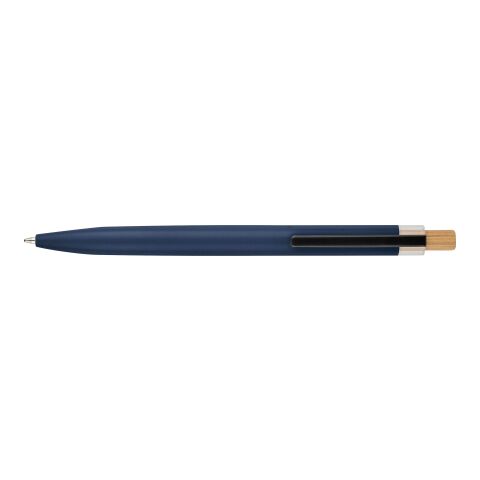 Recycled aluminium lacquered push ballpen Maren blue | No Branding