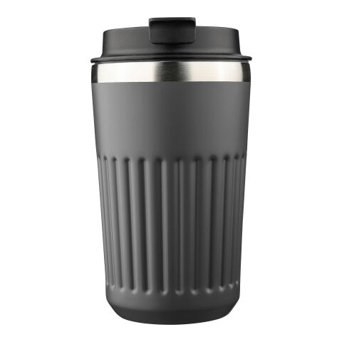 Recycled stainless steel travel mug (400 ml) Chiara grey | No Branding