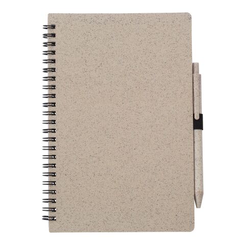 Wheat straw notebook with pen Massimo brown | No Branding | not available | not available
