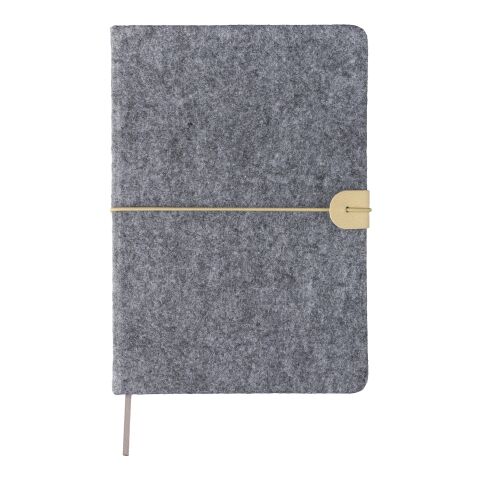 Recycled felt notebook (A5) Dario grey | No Branding | not available | not available