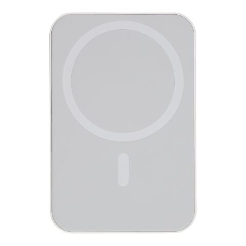 Recycled wireless charger powerbank Meno white | No Branding | not available | not available