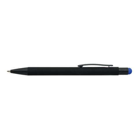 Recycled aluminium rubberized ballpen Formentera cobalt blue | No Branding | not available | not available