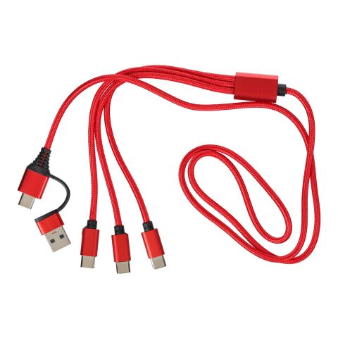Charging cable Hexa | 6-in-1 red